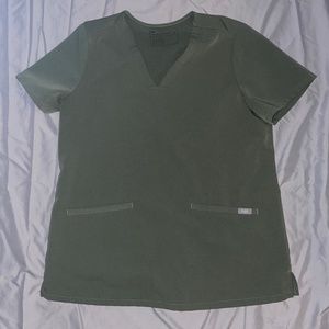Figs Scrubs- Moss Medium Two Pocket Top